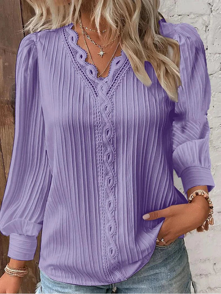 Soraya™ – LONG-SLEEVE V-NECK BLOUSE
