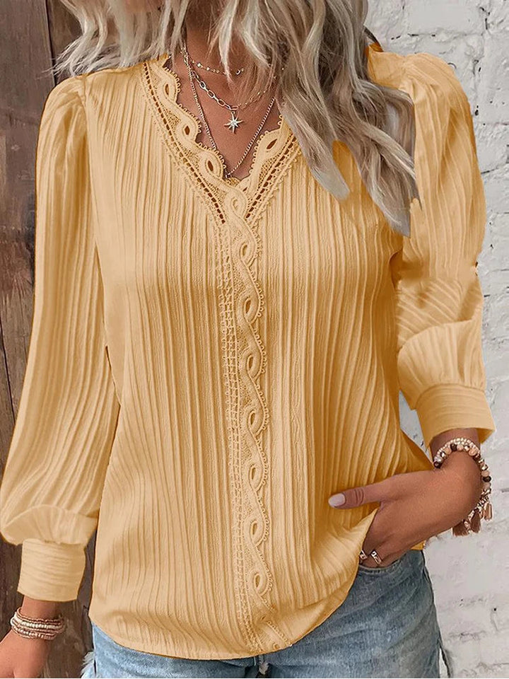 Soraya™ – LONG-SLEEVE V-NECK BLOUSE
