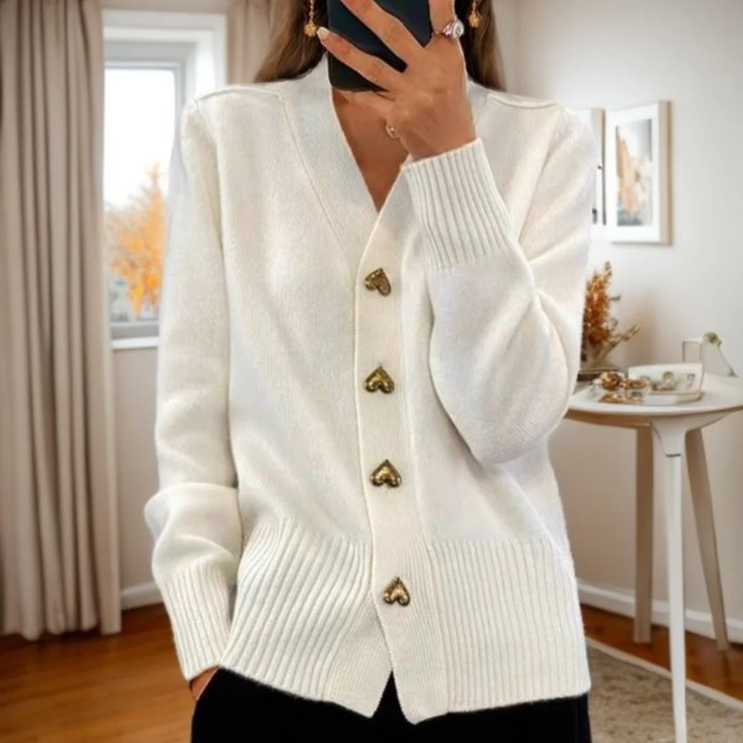 Hope™ - SOFT CARDIGAN WITH HEART BUTTONS