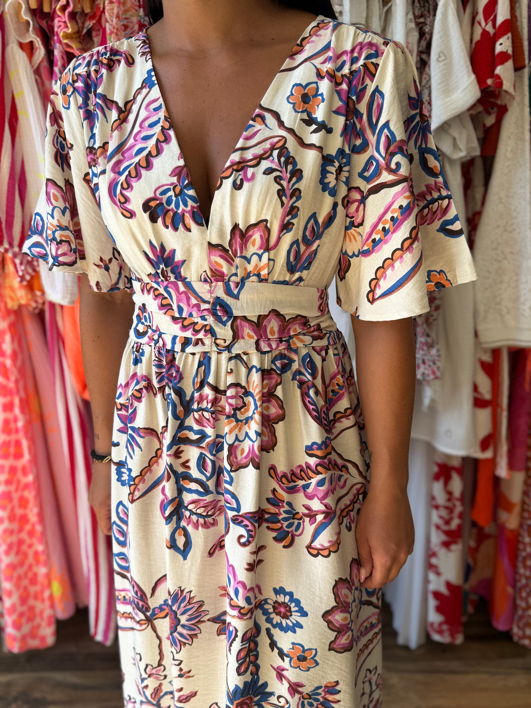 Xia™ - FLOWY LONG DRESS WITH ELEGANT SILHOUETTE