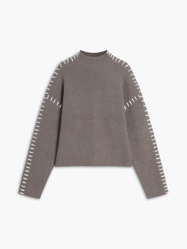 Chloe™ - OVERSIZED MOCK NECK SWEATER WITH A RELAXED FIT