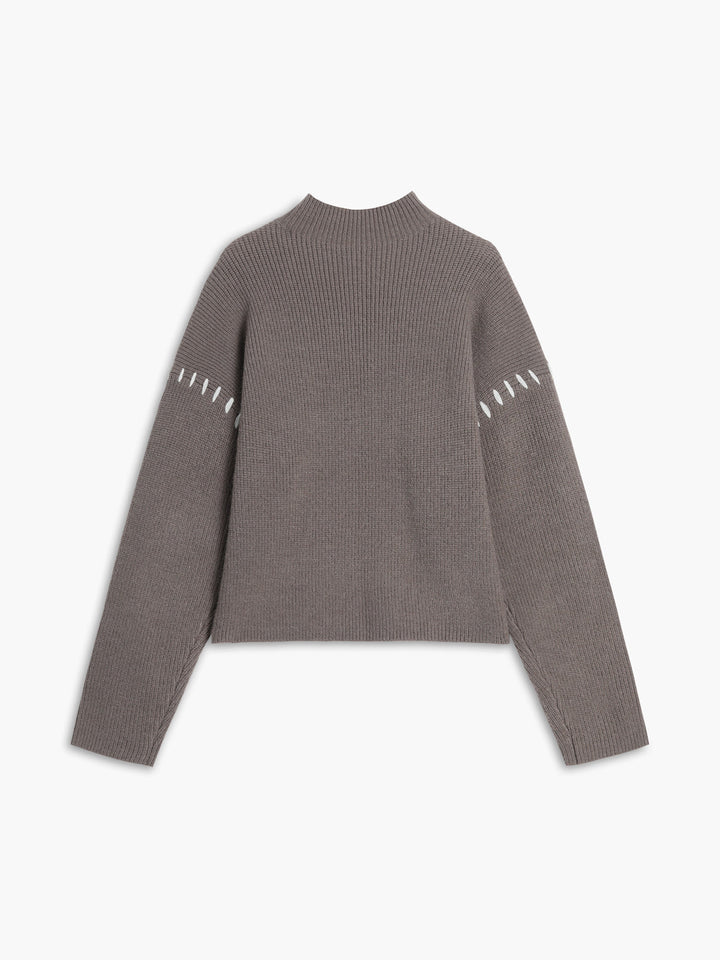 Chloe™ - OVERSIZED MOCK NECK SWEATER WITH A RELAXED FIT