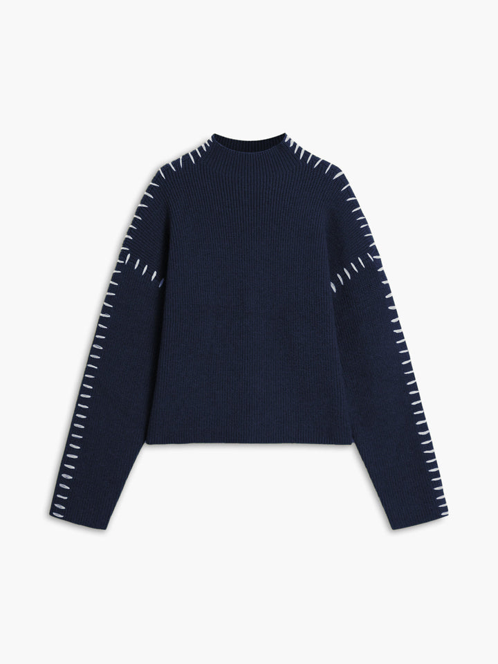 Chloe™ - OVERSIZED MOCK NECK SWEATER WITH A RELAXED FIT