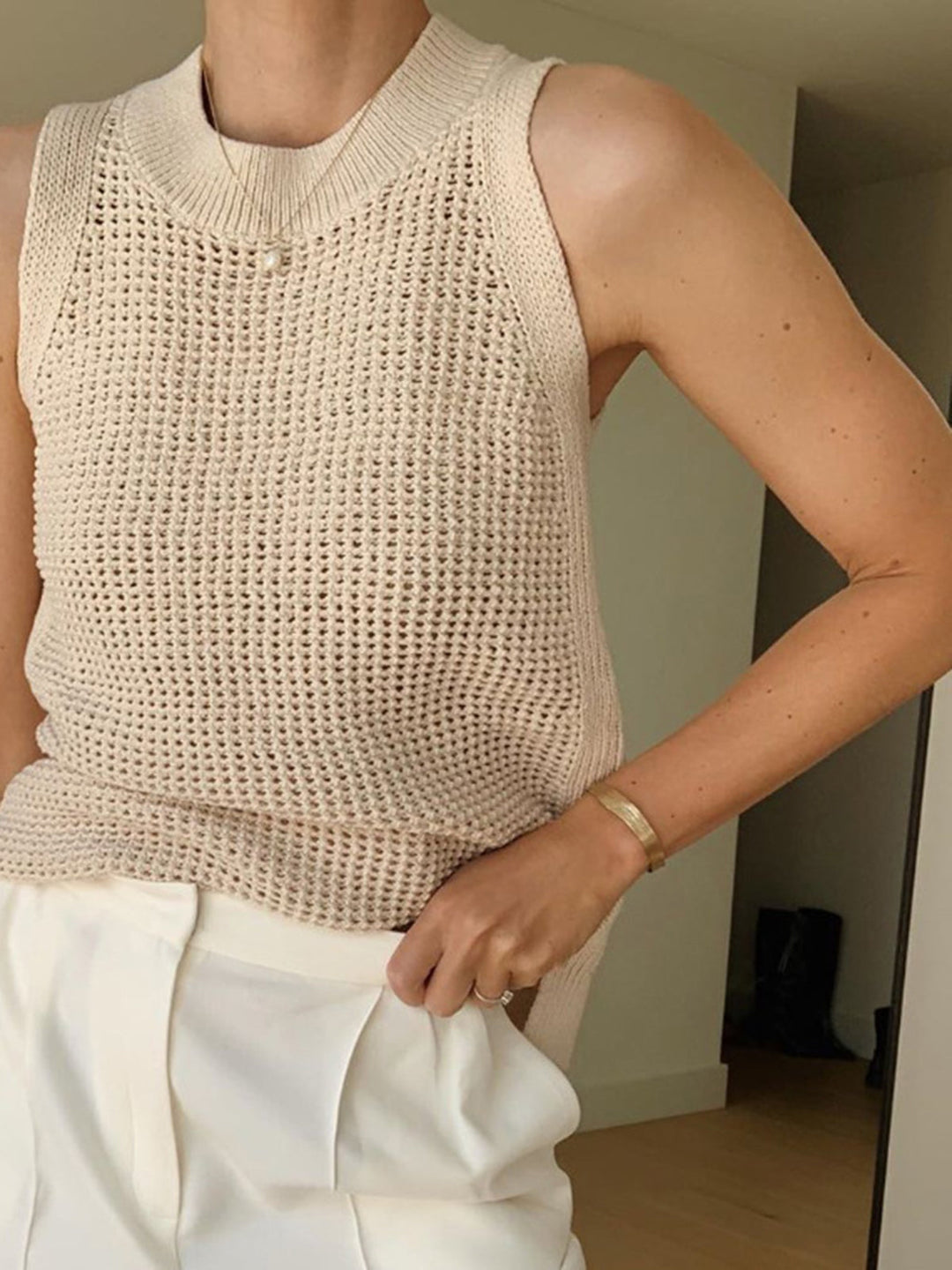 Emma Knit Tank Top™ - LIGHTWEIGHT HOLLOW DESIGN FOR EFFORTLESS STYLE