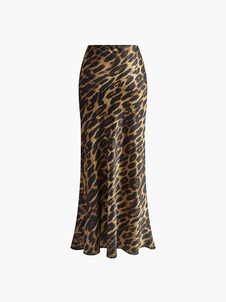 Alice™ - SLIM FIT LEOPARD PRINT MAXI SKIRT