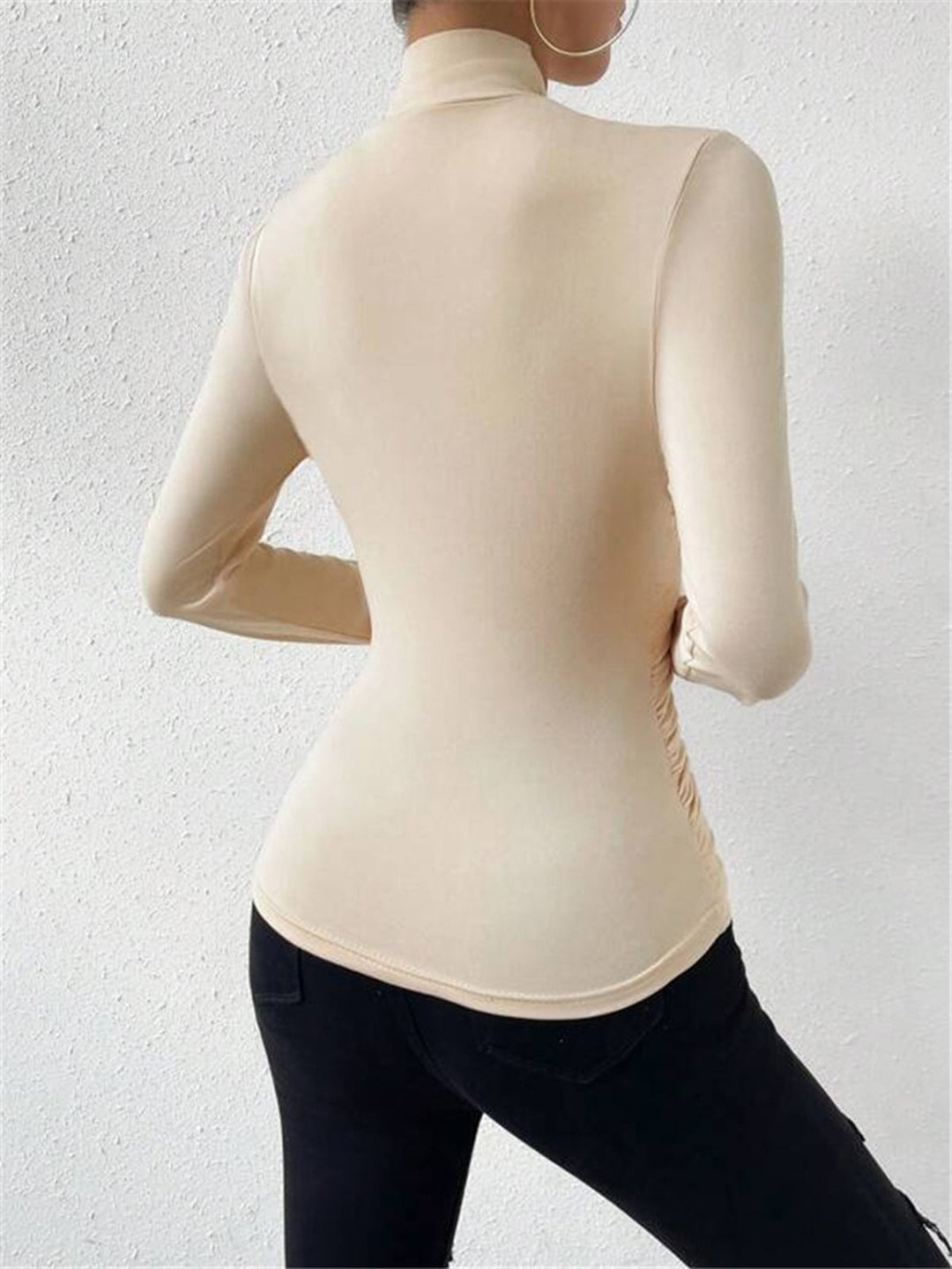 Kennedy™ - ELEGANT DRAPED LONG SLEEVE TOP WITH CROSSOVER DESIGN