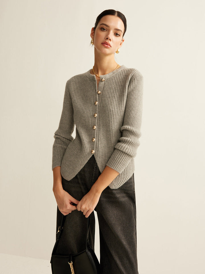 Anna™ - BUTTON DOWN SPLIT CARDIGAN WITH ELEGANT DESIGN