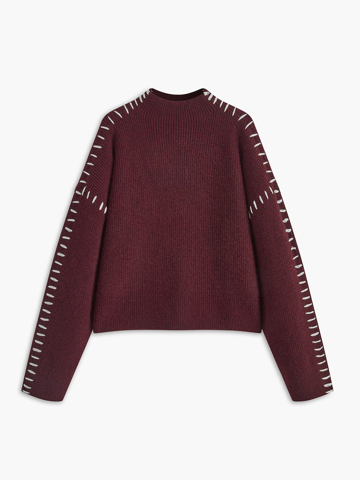 Chloe™ - OVERSIZED MOCK NECK SWEATER WITH A RELAXED FIT