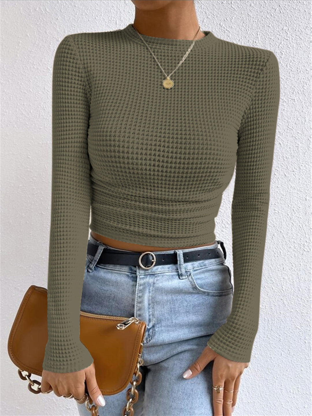 Abigail™ - SLIM FIT WAFFLE TEXTURED SWEATER