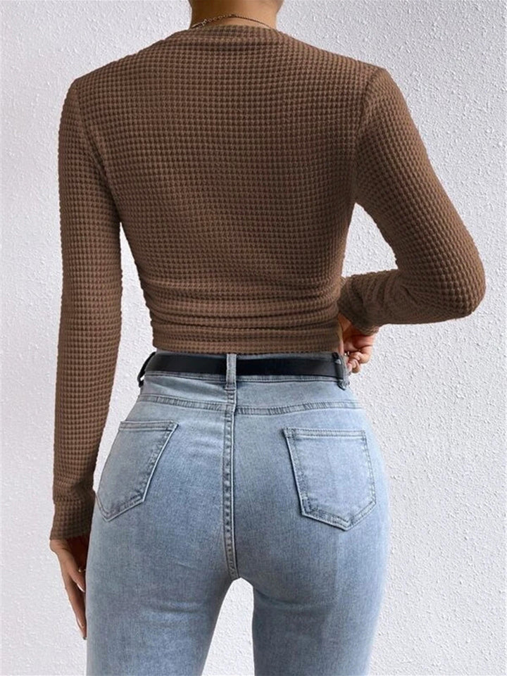 Abigail™ - SLIM FIT WAFFLE TEXTURED SWEATER