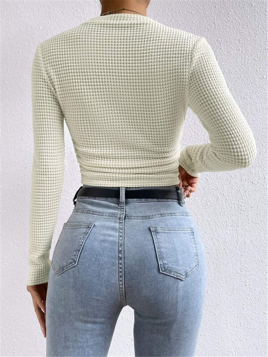 Abigail™ - SLIM FIT WAFFLE TEXTURED SWEATER