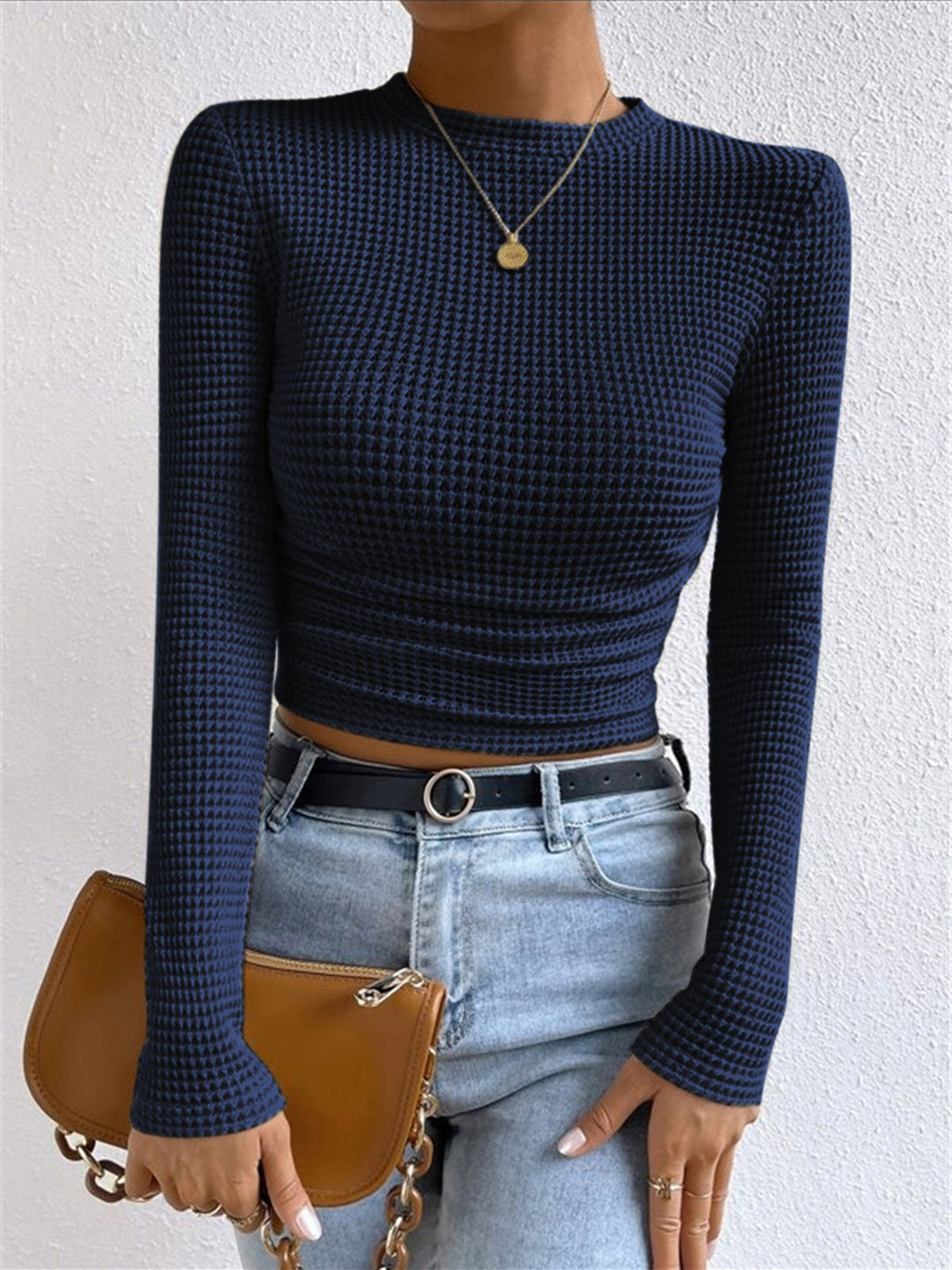 Abigail™ - SLIM FIT WAFFLE TEXTURED SWEATER
