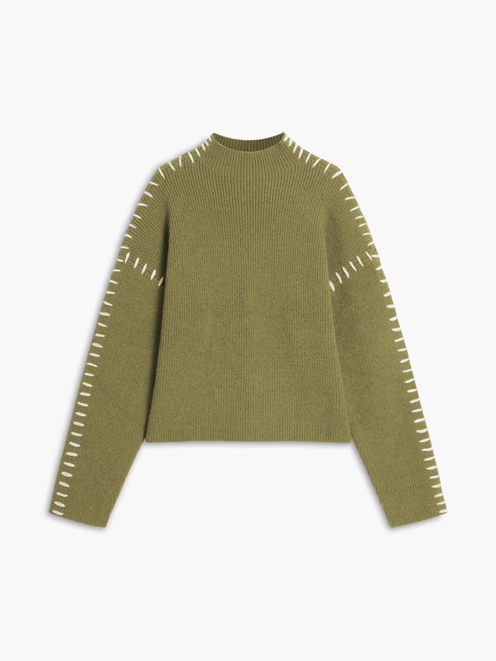 Chloe™ - OVERSIZED MOCK NECK SWEATER WITH A RELAXED FIT