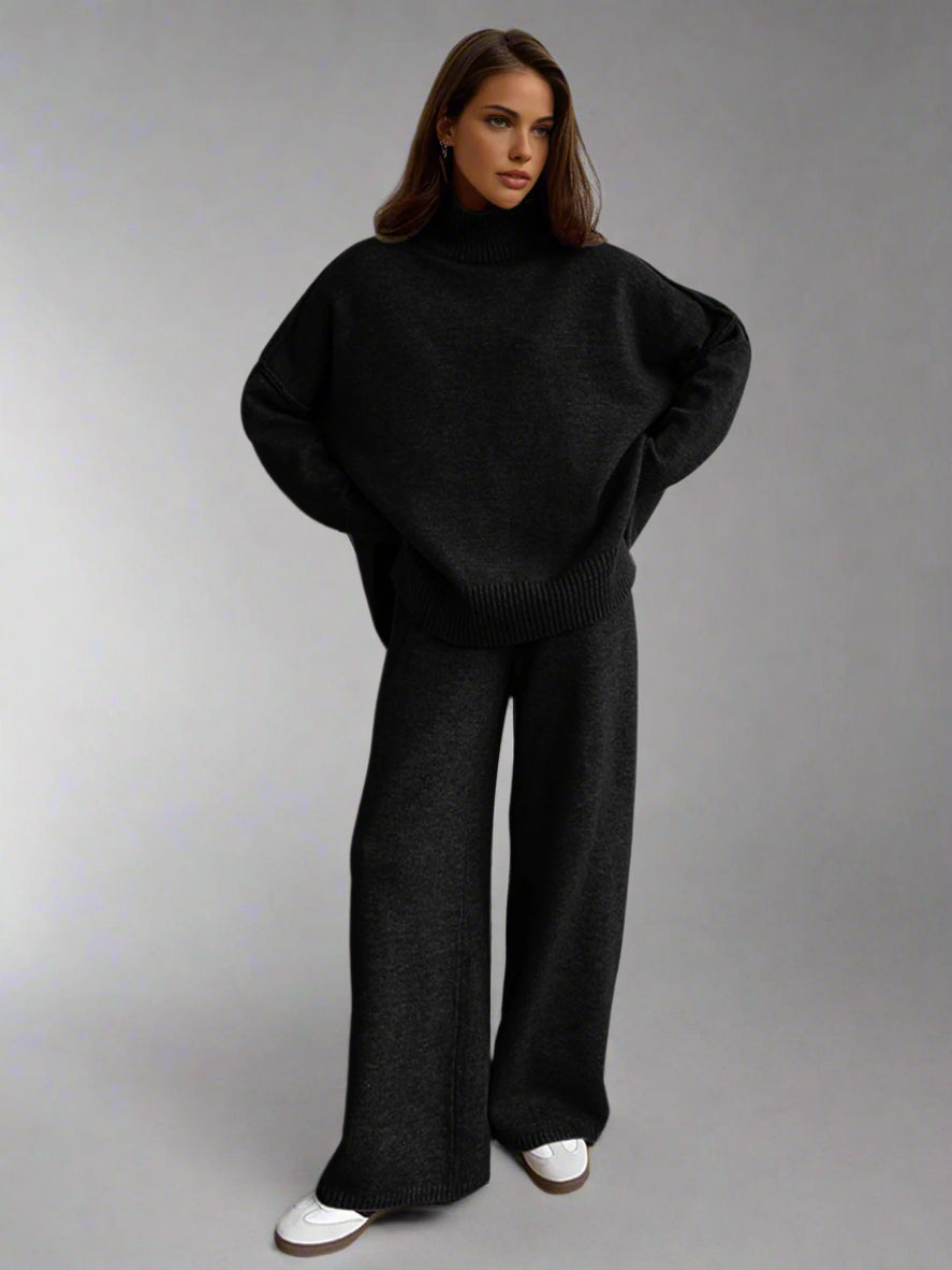Addison™ - SOFT KNIT LOUNGE SET WITH TURTLENECK DESIGN