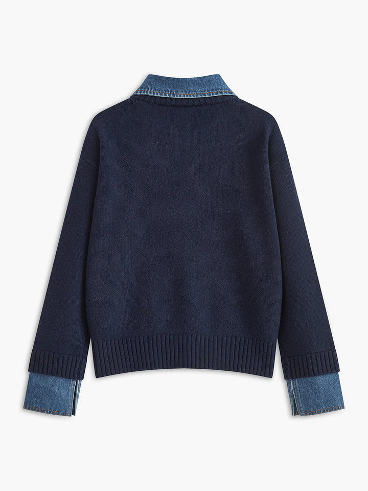 Scarlett™ - VERSATILE 2 IN 1 PANEL LAPEL SWEATER