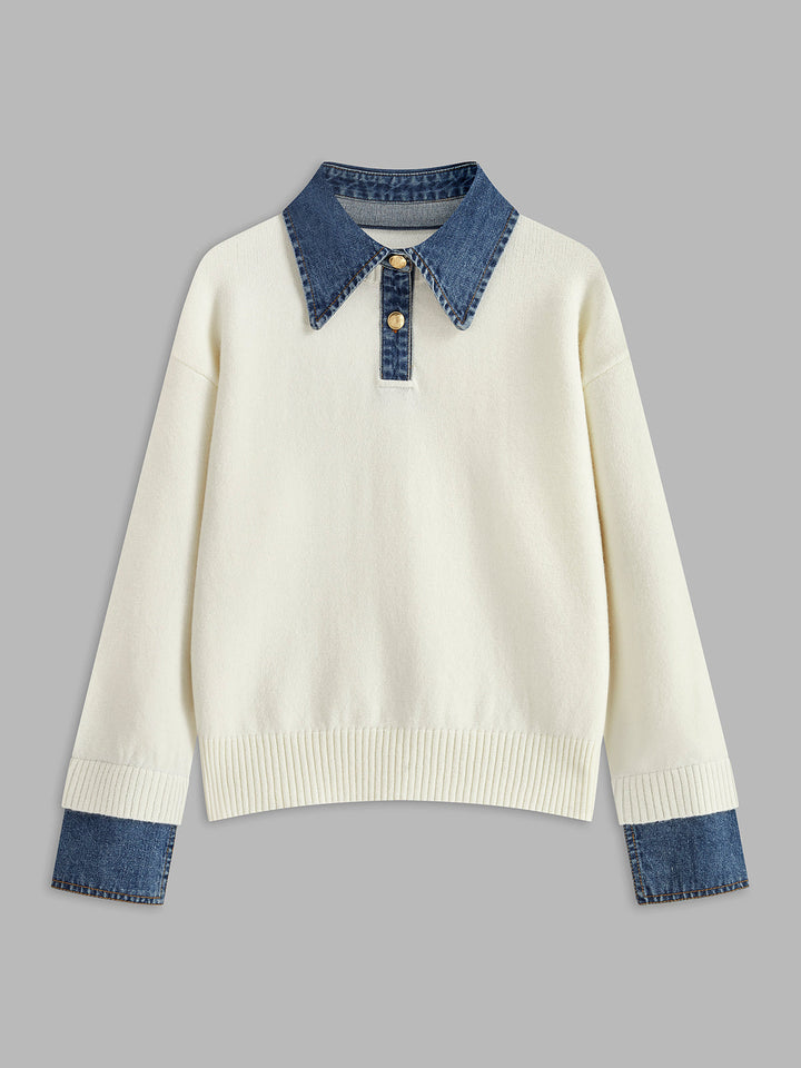 Scarlett™ - VERSATILE 2 IN 1 PANEL LAPEL SWEATER