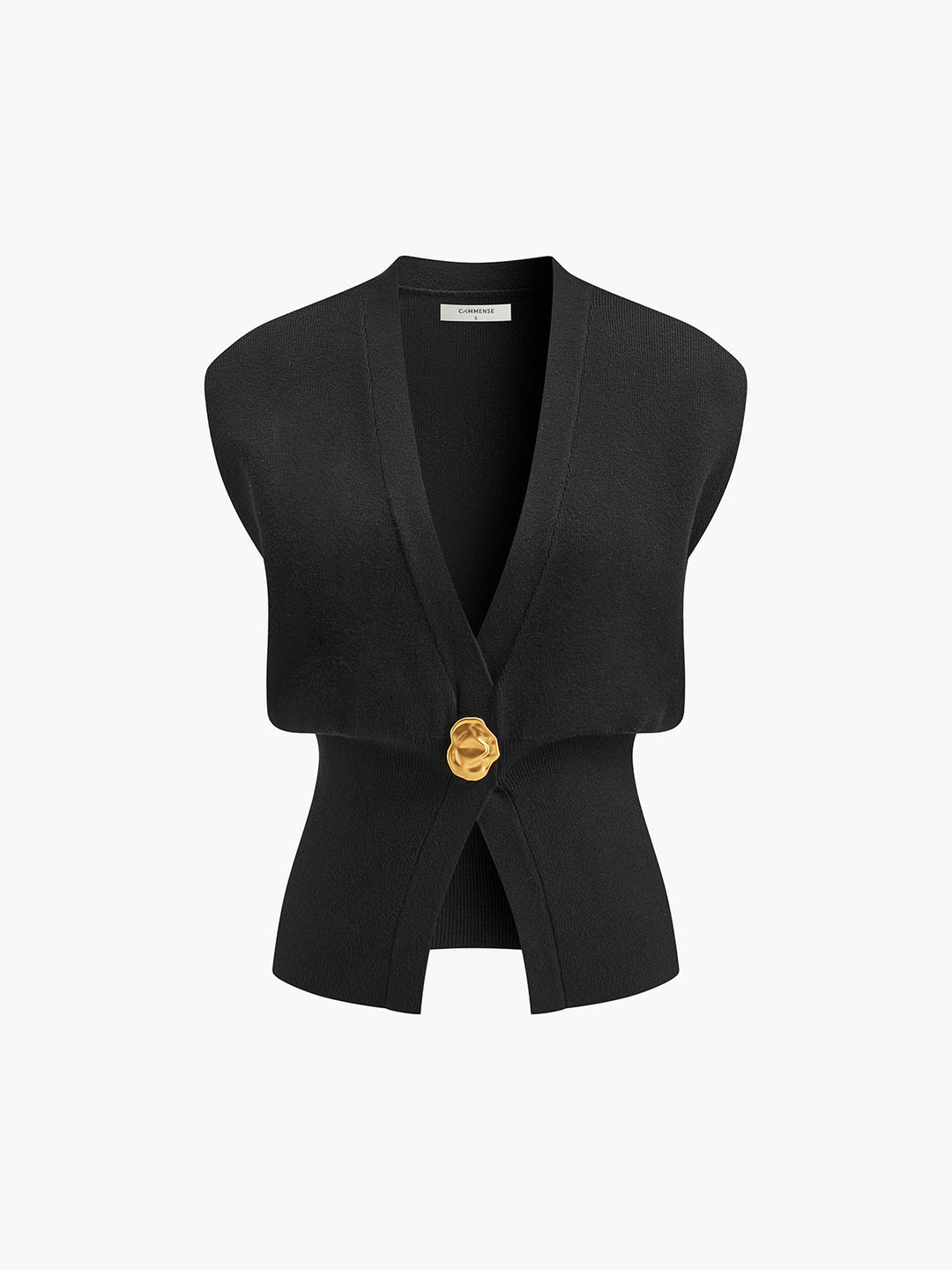 Leah™ - V-NECK BUTTONED SWEATER VEST WITH ELEGANT DETAIL