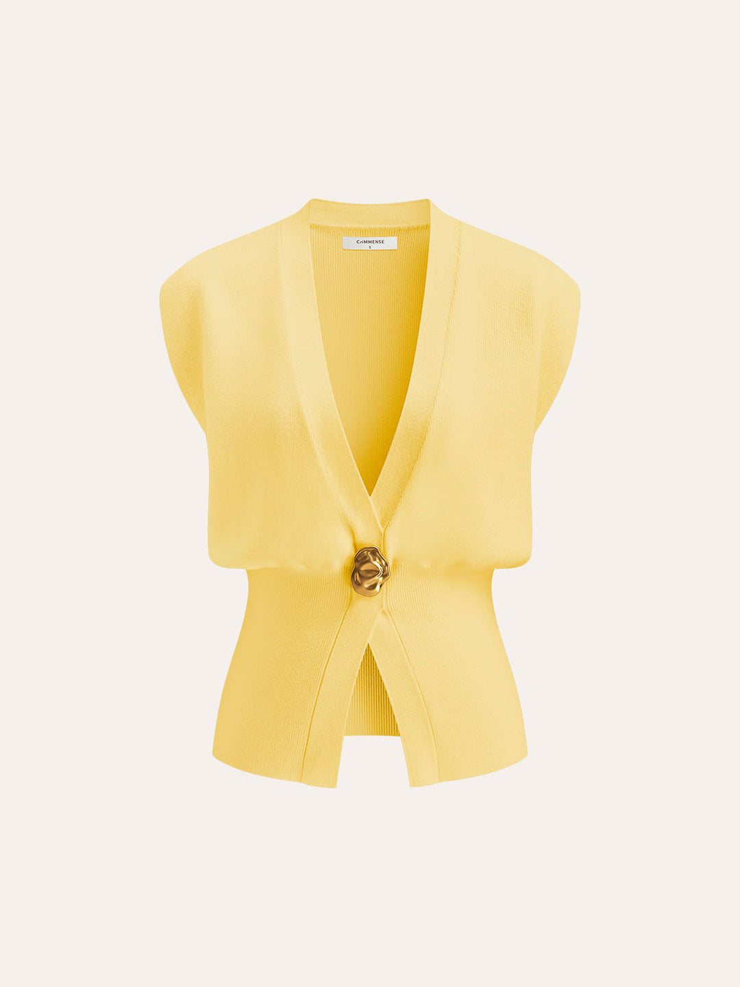 Leah™ - V-NECK BUTTONED SWEATER VEST WITH ELEGANT DETAIL