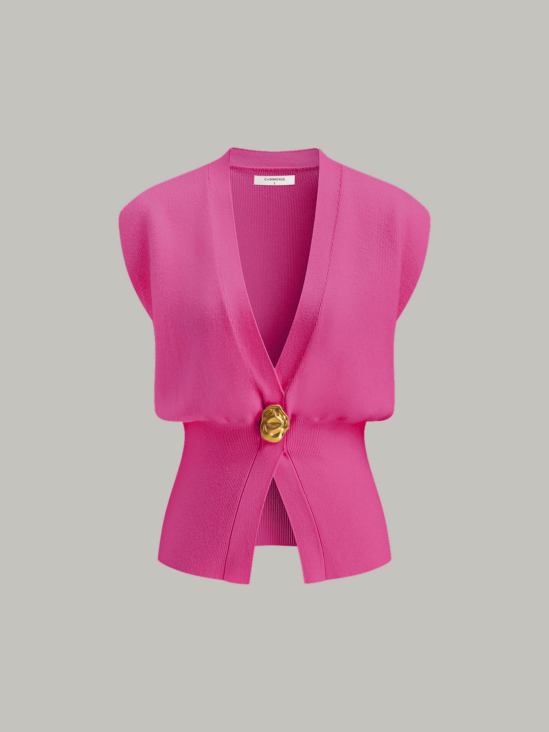 Leah™ - V-NECK BUTTONED SWEATER VEST WITH ELEGANT DETAIL