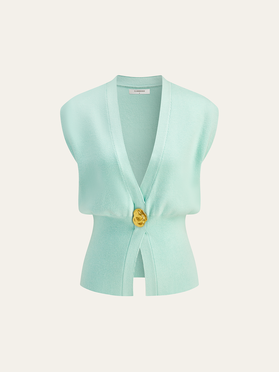 Leah™ - V-NECK BUTTONED SWEATER VEST WITH ELEGANT DETAIL