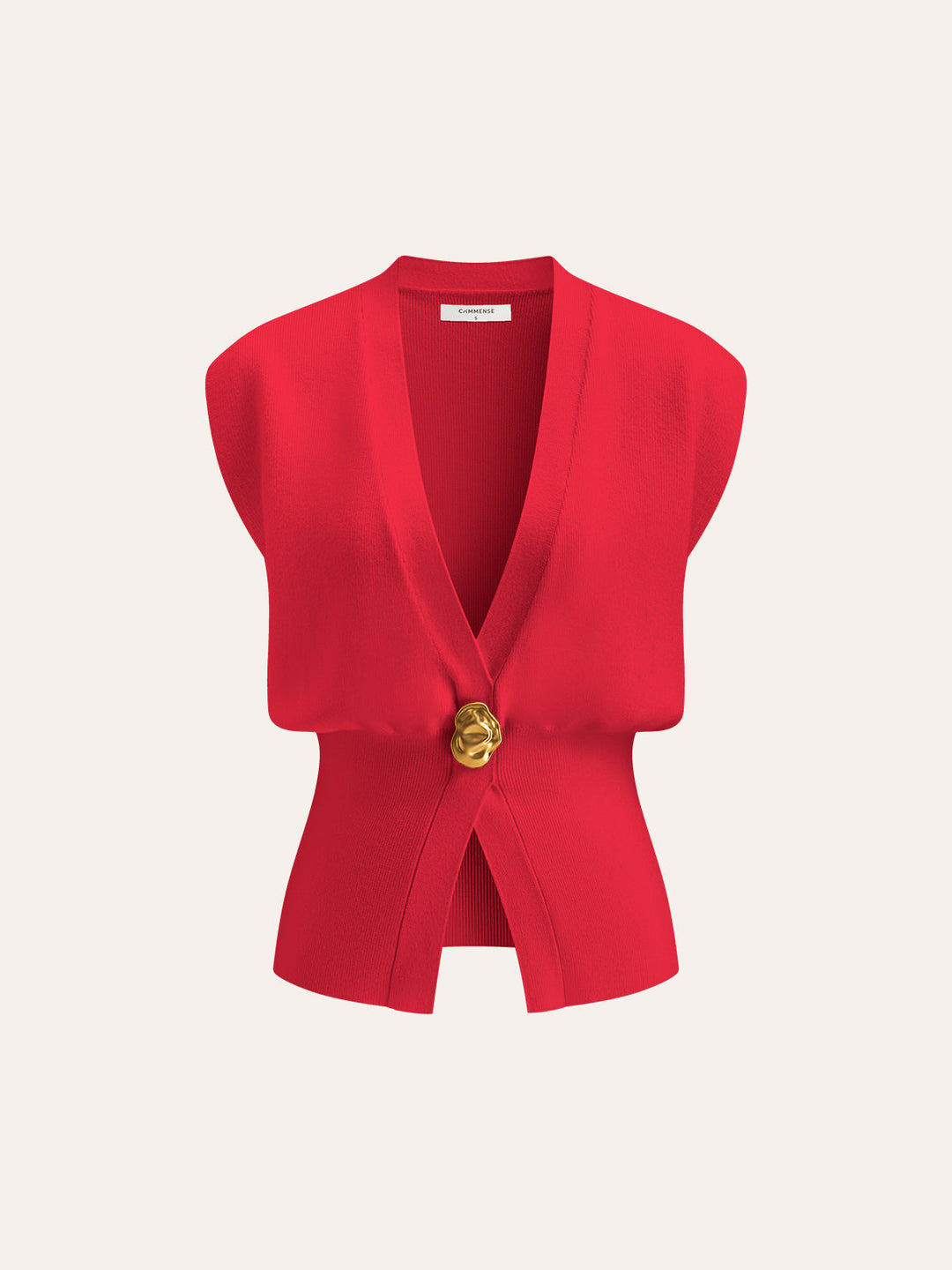 Leah™ - V-NECK BUTTONED SWEATER VEST WITH ELEGANT DETAIL