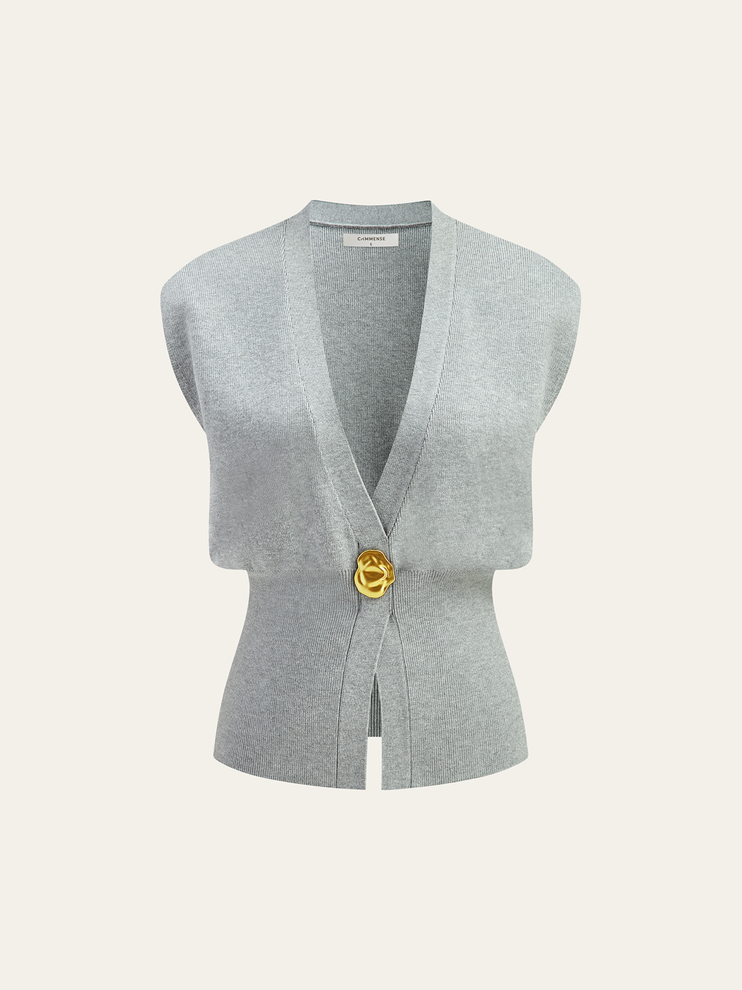 Leah™ - V-NECK BUTTONED SWEATER VEST WITH ELEGANT DETAIL