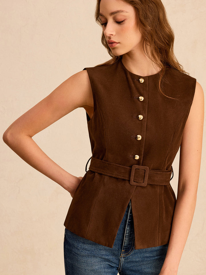 Penelope™ - STYLISH VEST WITH BELT DETAIL