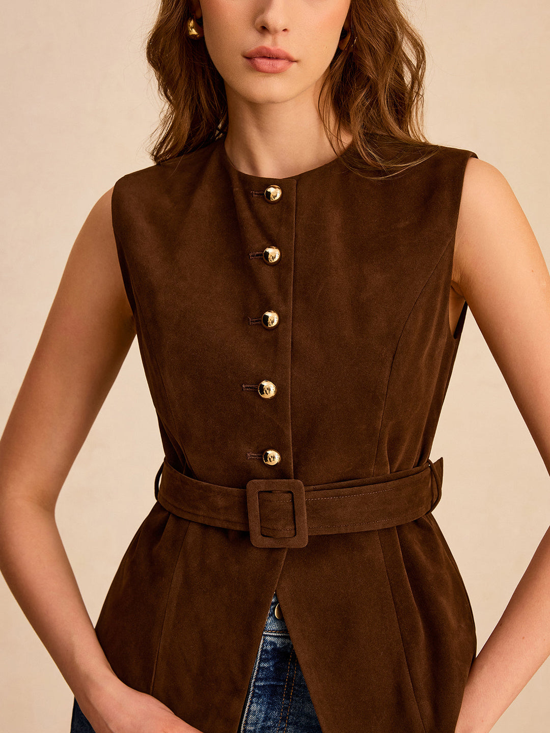 Penelope™ - STYLISH VEST WITH BELT DETAIL