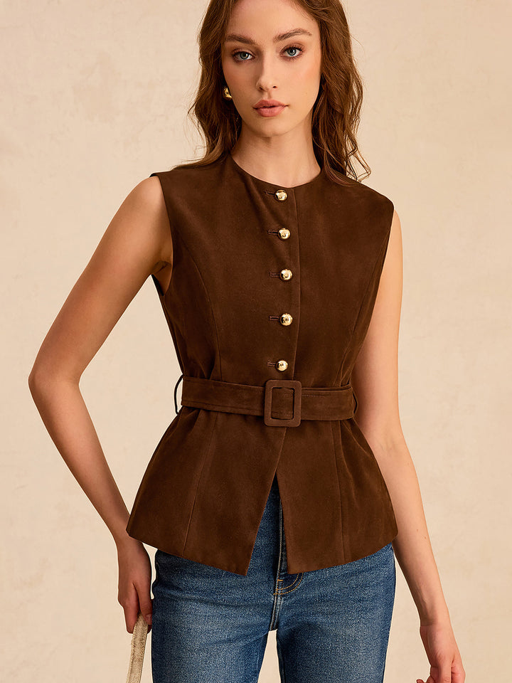 Penelope™ - STYLISH VEST WITH BELT DETAIL