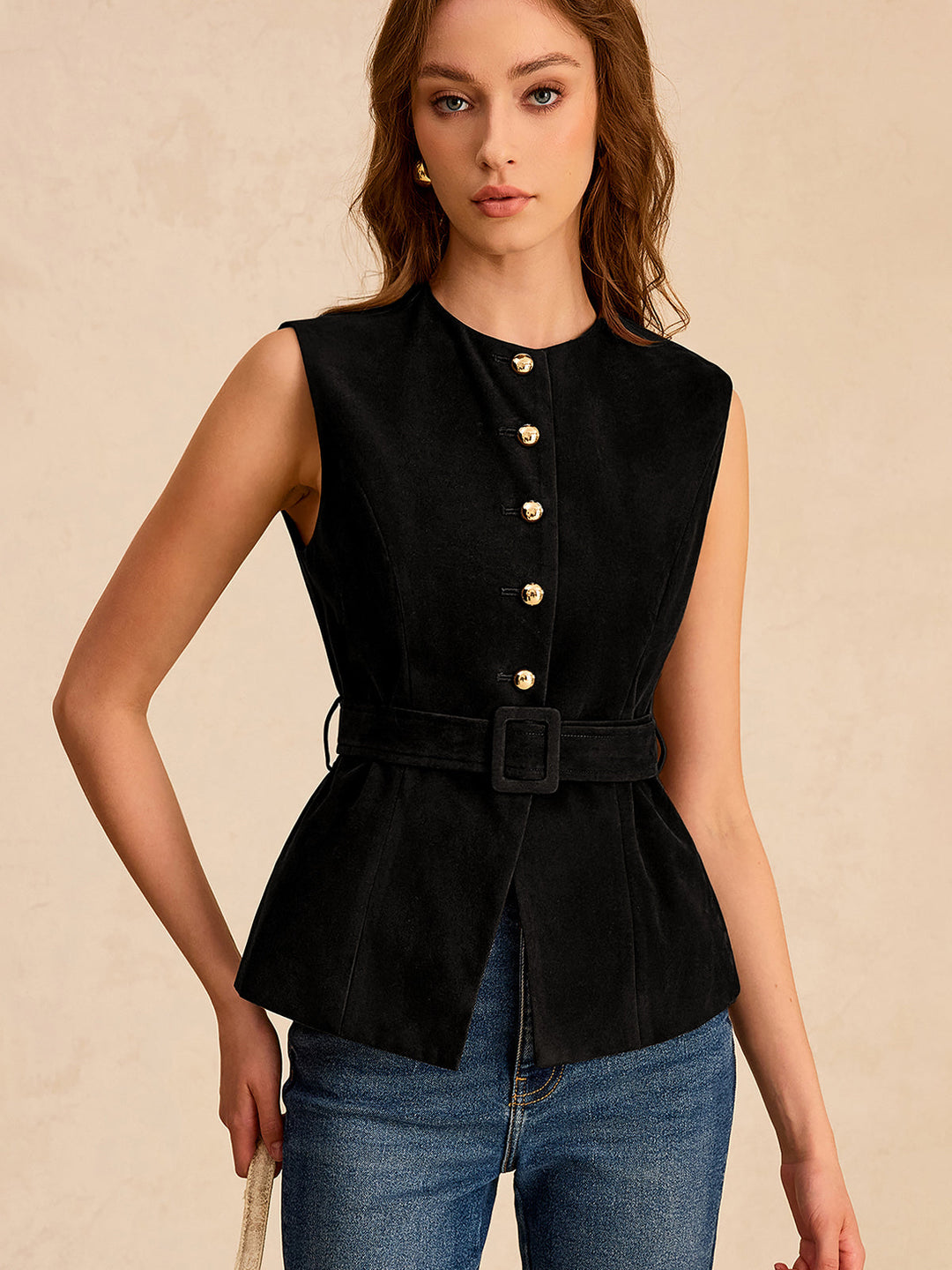 Penelope™ - STYLISH VEST WITH BELT DETAIL