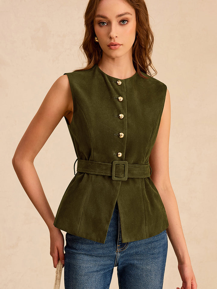 Penelope™ - STYLISH VEST WITH BELT DETAIL