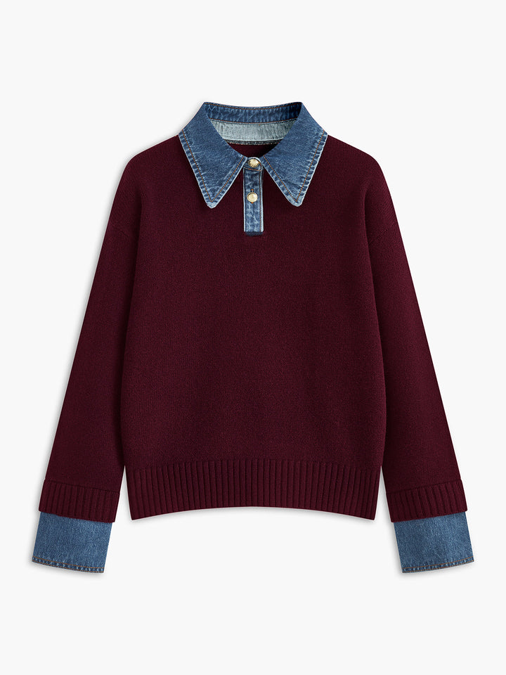 Scarlett™ - VERSATILE 2 IN 1 PANEL LAPEL SWEATER