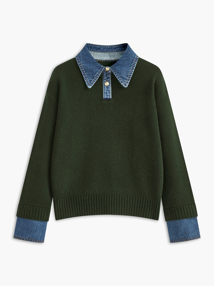 Scarlett™ - VERSATILE 2 IN 1 PANEL LAPEL SWEATER