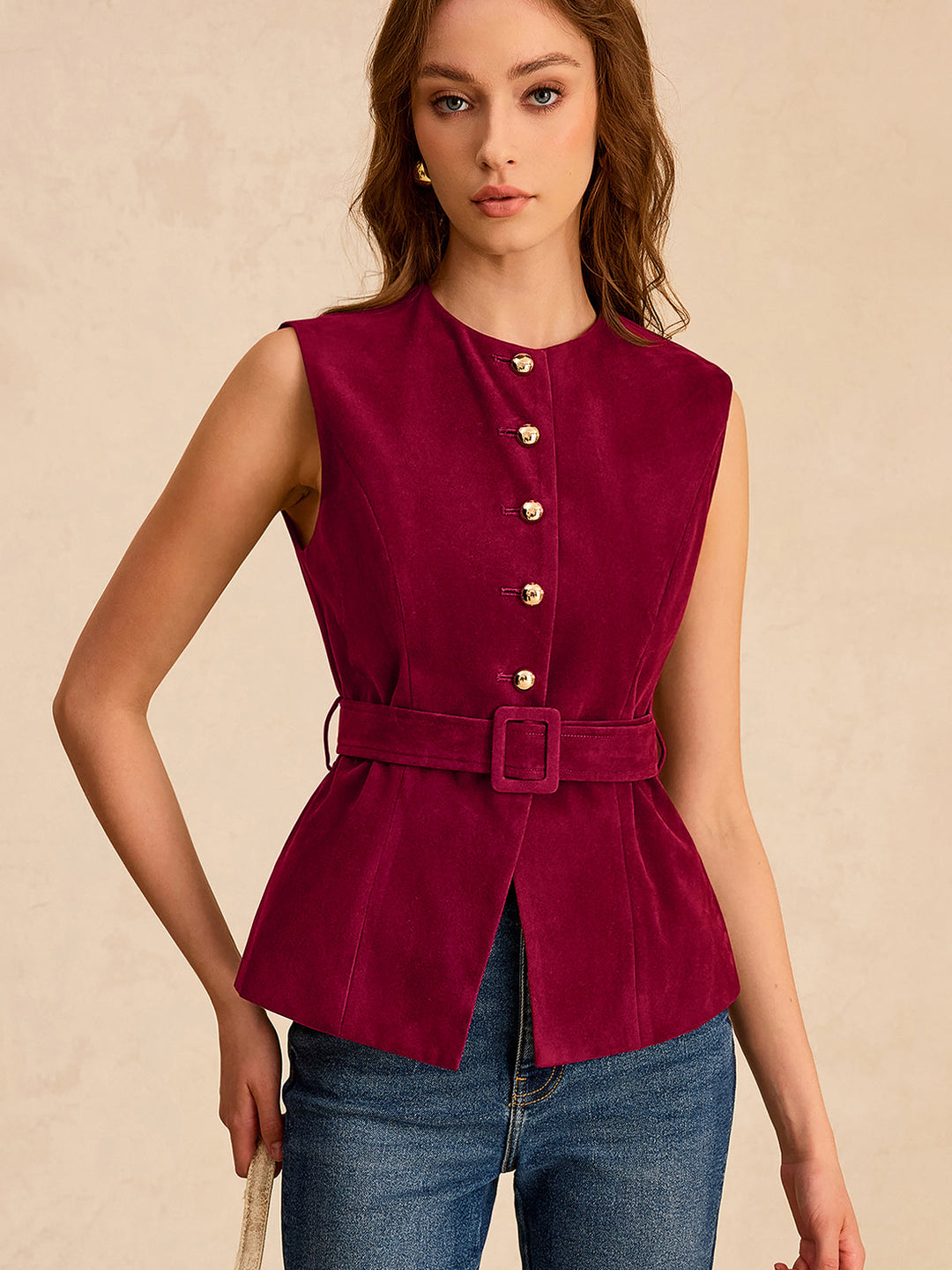 Penelope™ - STYLISH VEST WITH BELT DETAIL