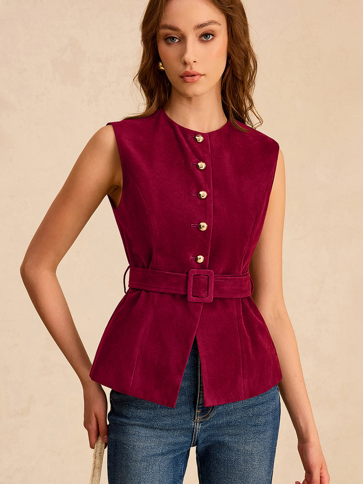 Penelope™ - STYLISH VEST WITH BELT DETAIL