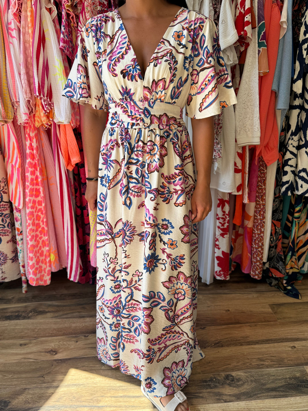 Xia™ - FLOWY LONG DRESS WITH ELEGANT SILHOUETTE