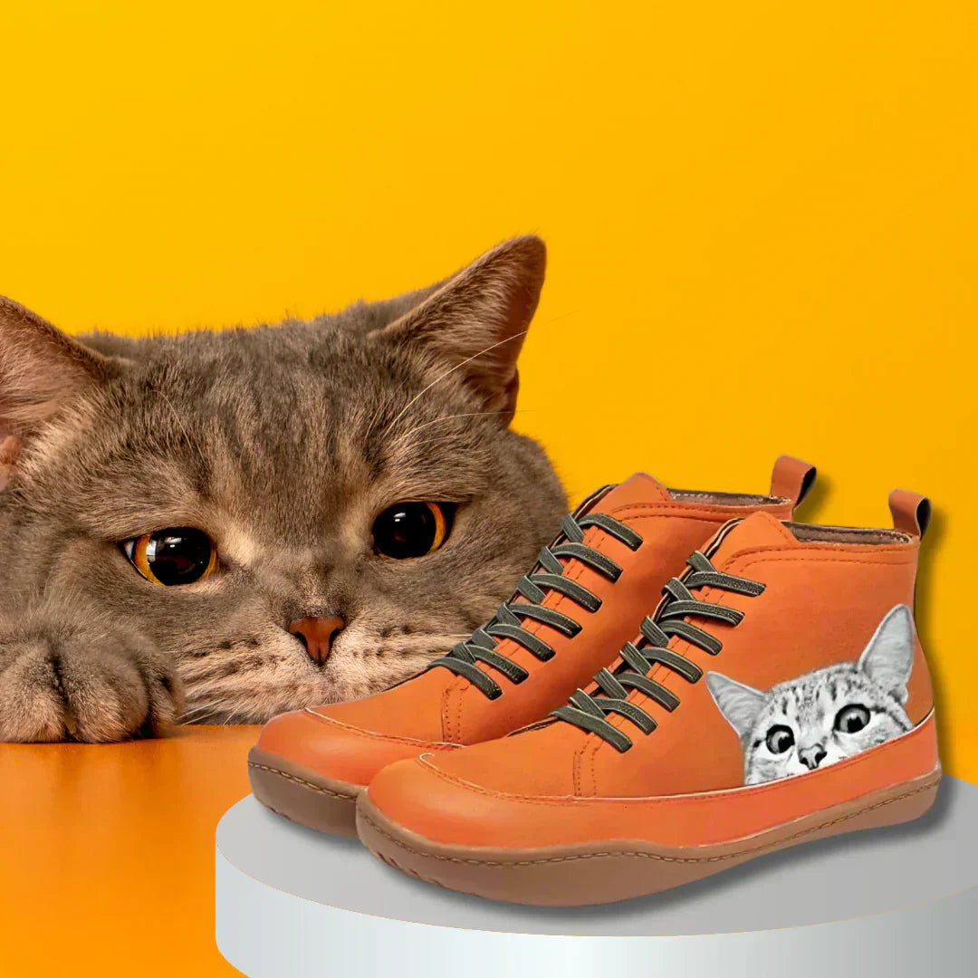 Vaenya™ - STYLISH ANKLE BOOTS WITH CAT-THEMED DESIGN