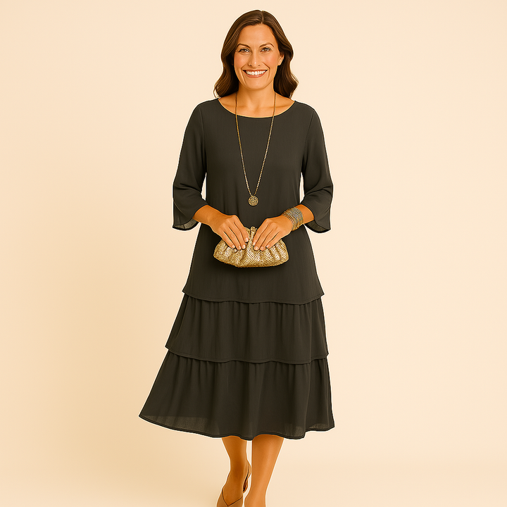 MeyChic™ - ARTISAN LAYERED RUFFLE DRESS