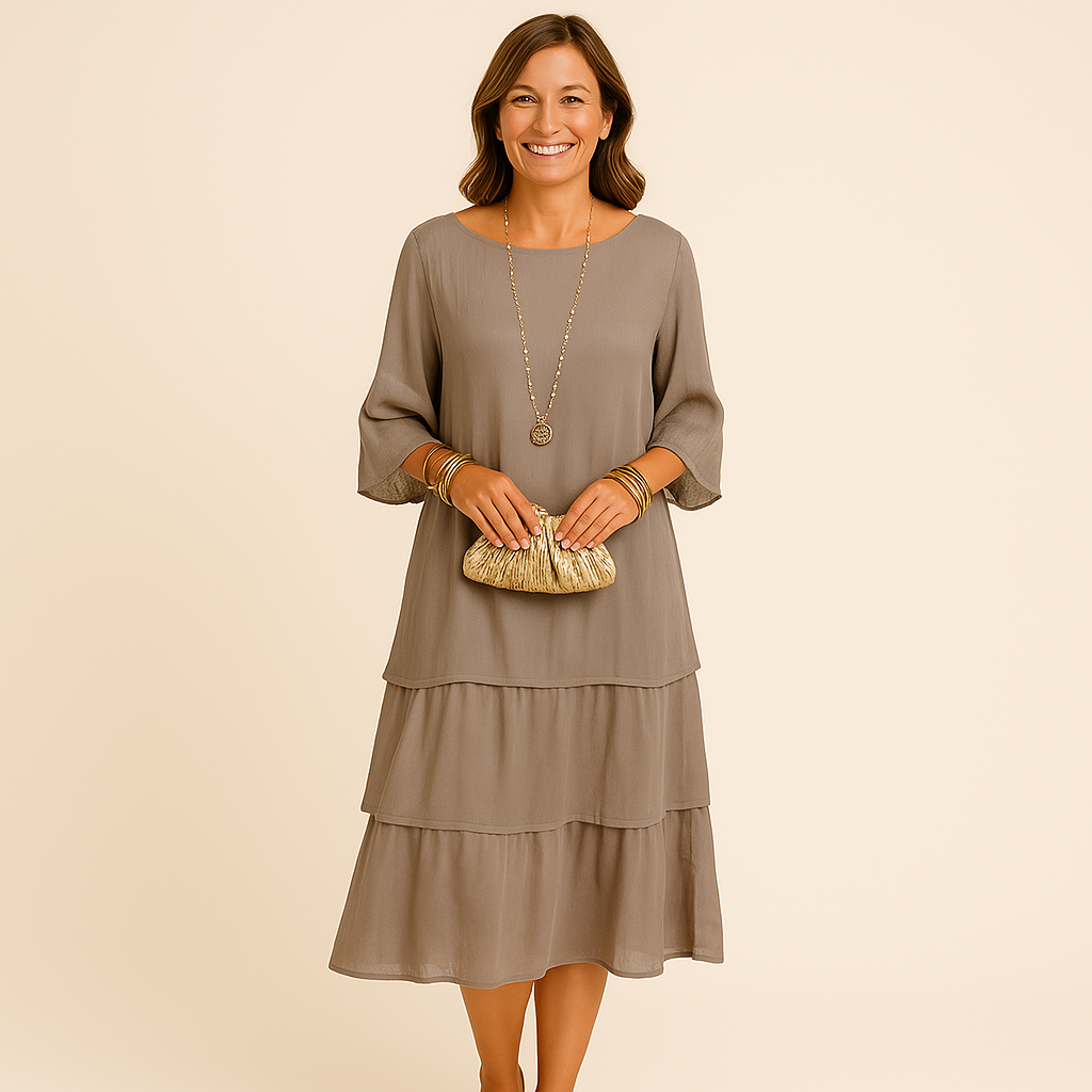 MeyChic™ - ARTISAN LAYERED RUFFLE DRESS