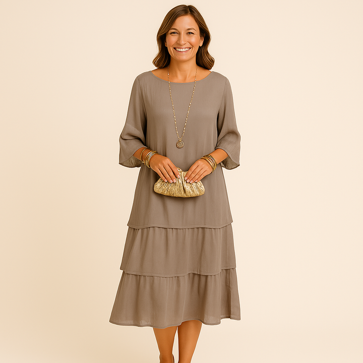 MeyChic™ - ARTISAN LAYERED RUFFLE DRESS