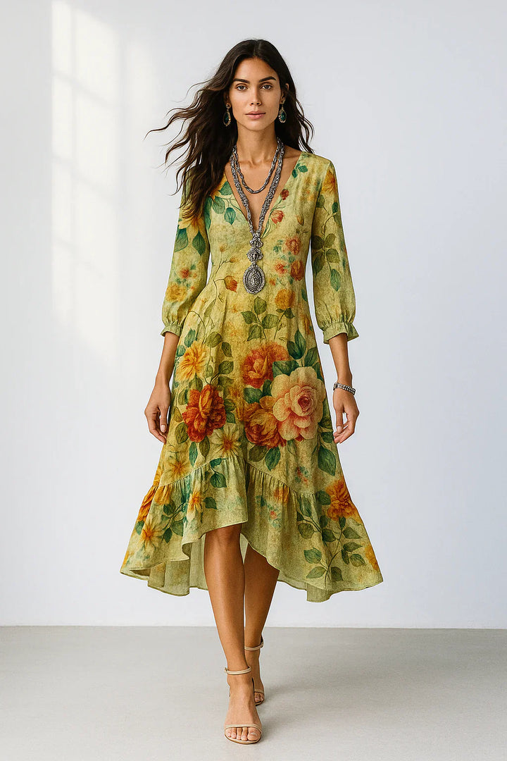 Reese™ - BOHEMIAN MAXI DRESS WITH FLORAL PRINT