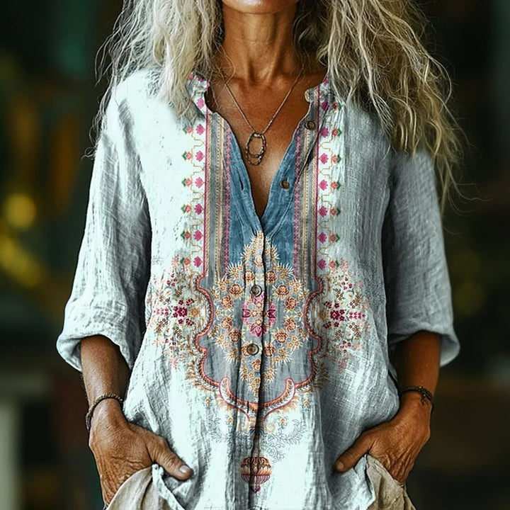 Faylen Blouse™ - ETHNIC PRINTED BLOUSE WITH ELEGANT DESIGN