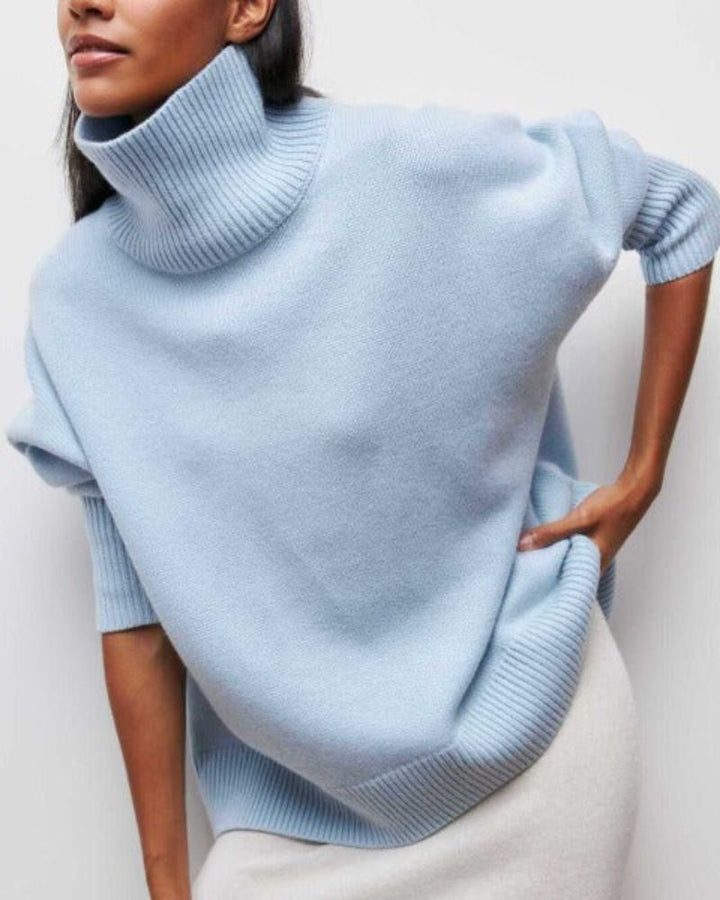 Avalyn™ - ELEGANT TUNIC WITH ROLLED COLLAR