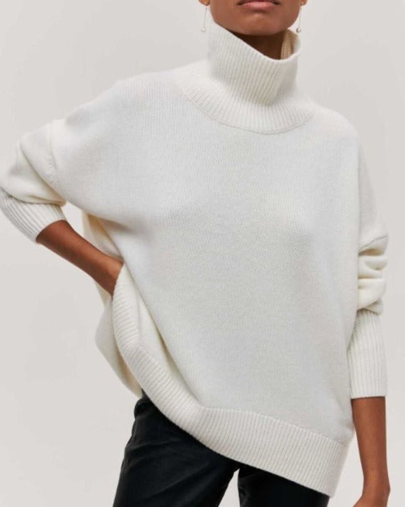 Avalyn™ - ELEGANT TUNIC WITH ROLLED COLLAR