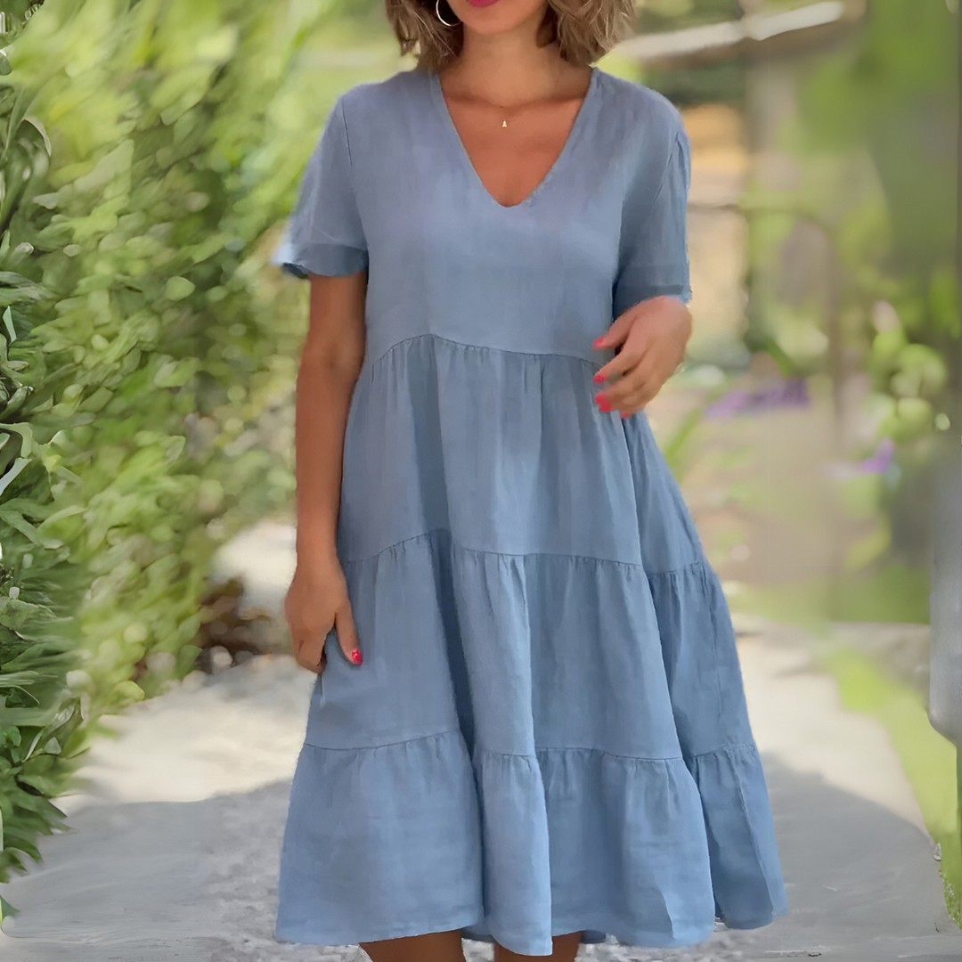Luce™ - FLOWY V-NECK DRESS
