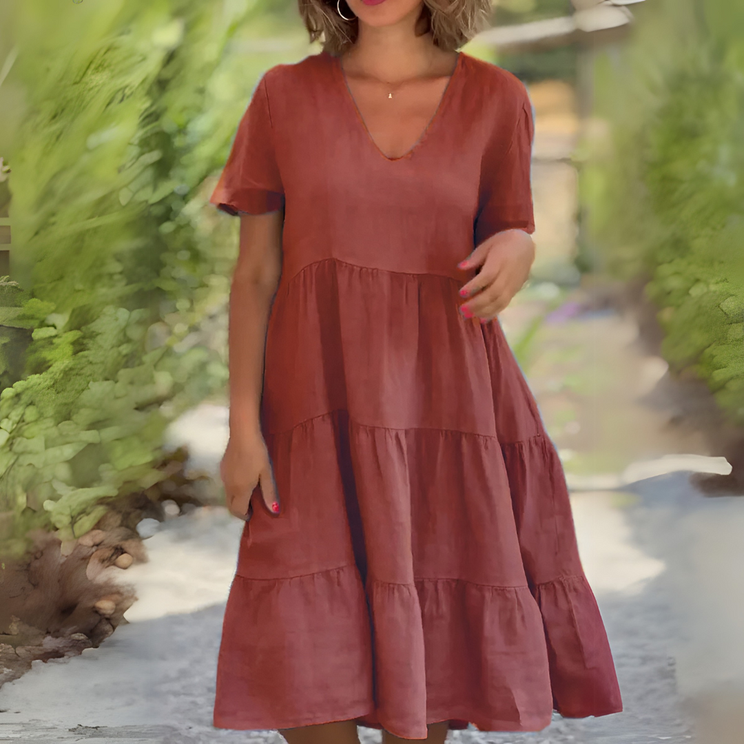 Luce™ - FLOWY V-NECK DRESS