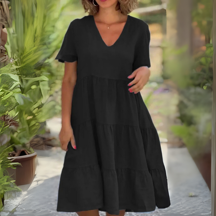 Luce™ - FLOWY V-NECK DRESS
