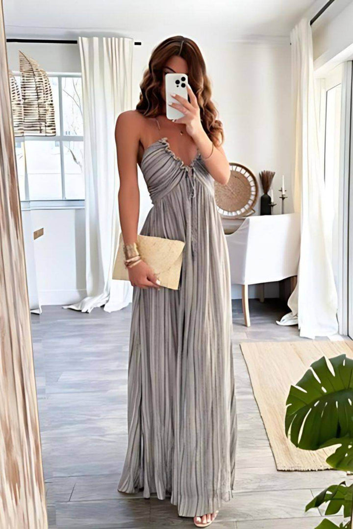 Lanie - Chic Pleated Maxi Dress