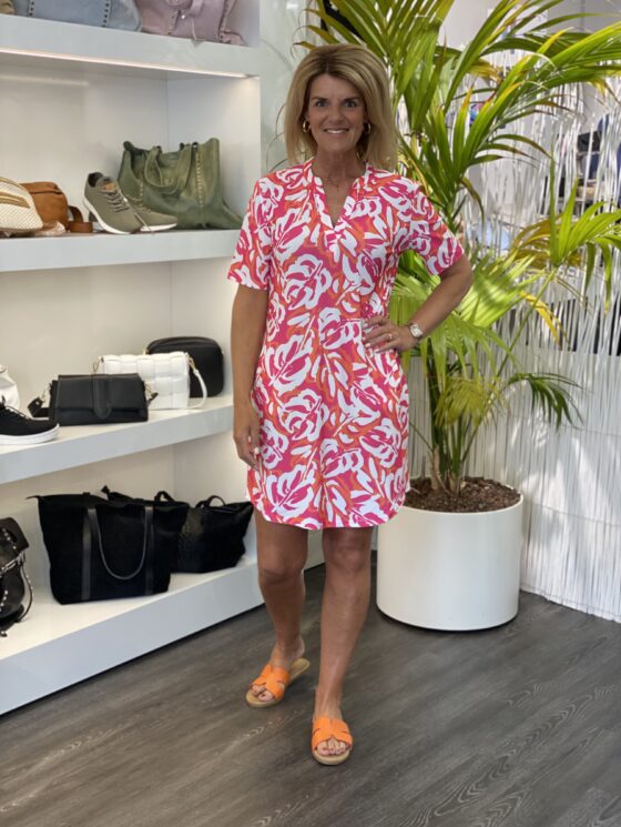 KARIN™ - COLOURFUL V-NECK DRESS