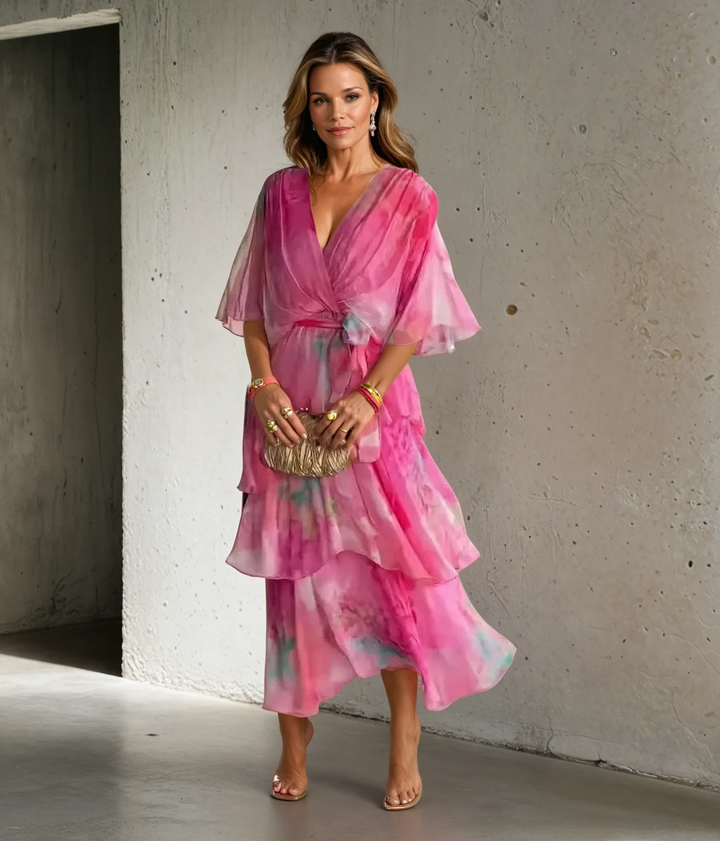 Soleil™ - FLORAL LAYERED DRESS